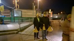 Daniel Born und Andreas Heisel am Oftersheimer Bahnhof