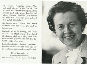 Wahlwerbung Ellen Lauterbach